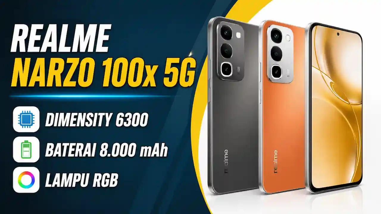Realme Narzo 100x 5G Resmi Meluncur, Baterai 8.000 mAh dan Lampu RGB Jadi Andalan