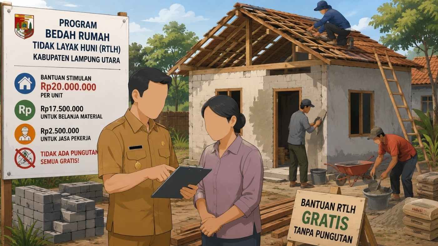 Pemkab Lampung Utara Sediakan 731 Unit RTLH, Dinas Perkim Tegaskan Tidak Ada Pungutan