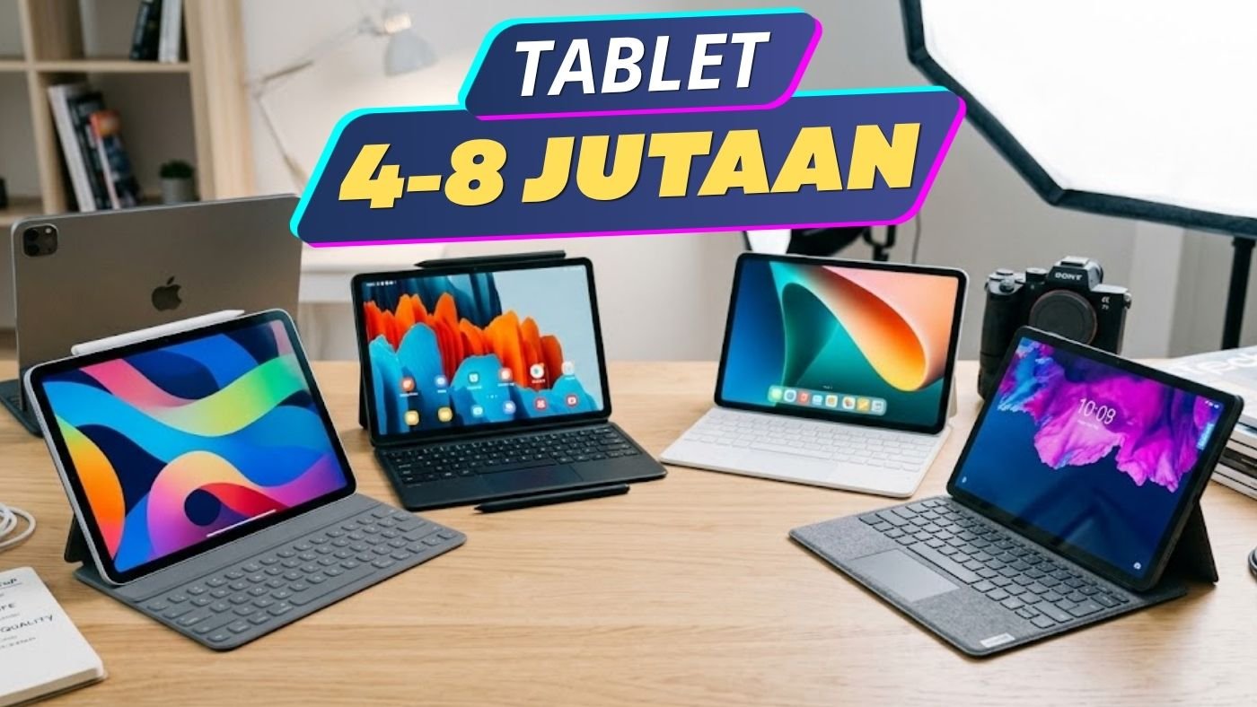 Rekomendasi Tablet Rp4-8 Jutaan Agustus 2026 untuk Kerja, Gaming hingga Desain