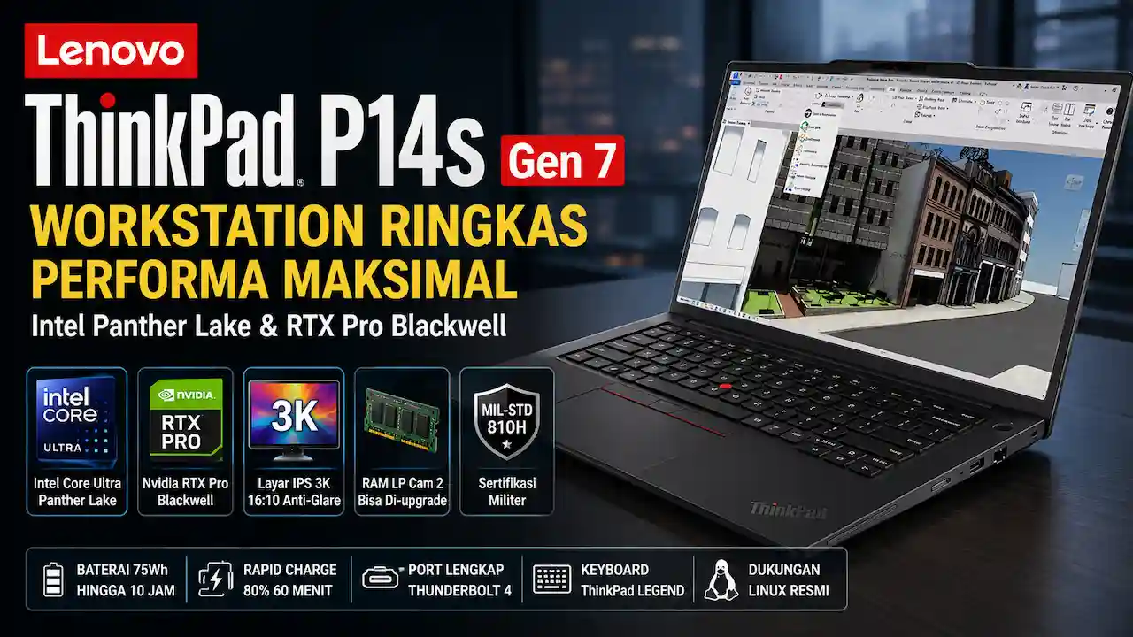 Lenovo ThinkPad P14s Gen 7: Monster Performa Ringkas untuk Profesional