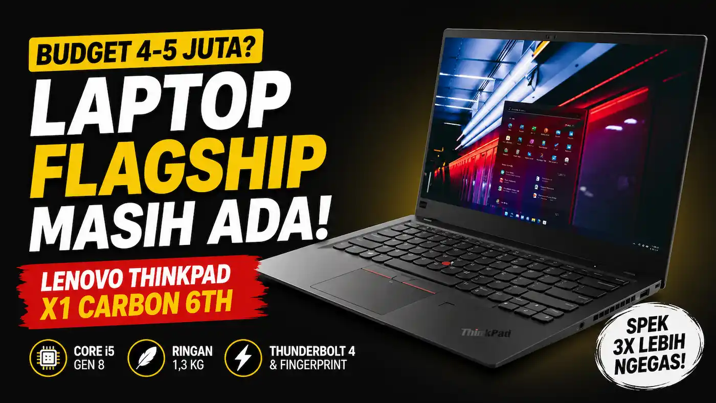 Laptop Rp5 Jutaan Terbaik 2026? Lenovo ThinkPad X1 Carbon 6th Masih Sulit Ditandingi